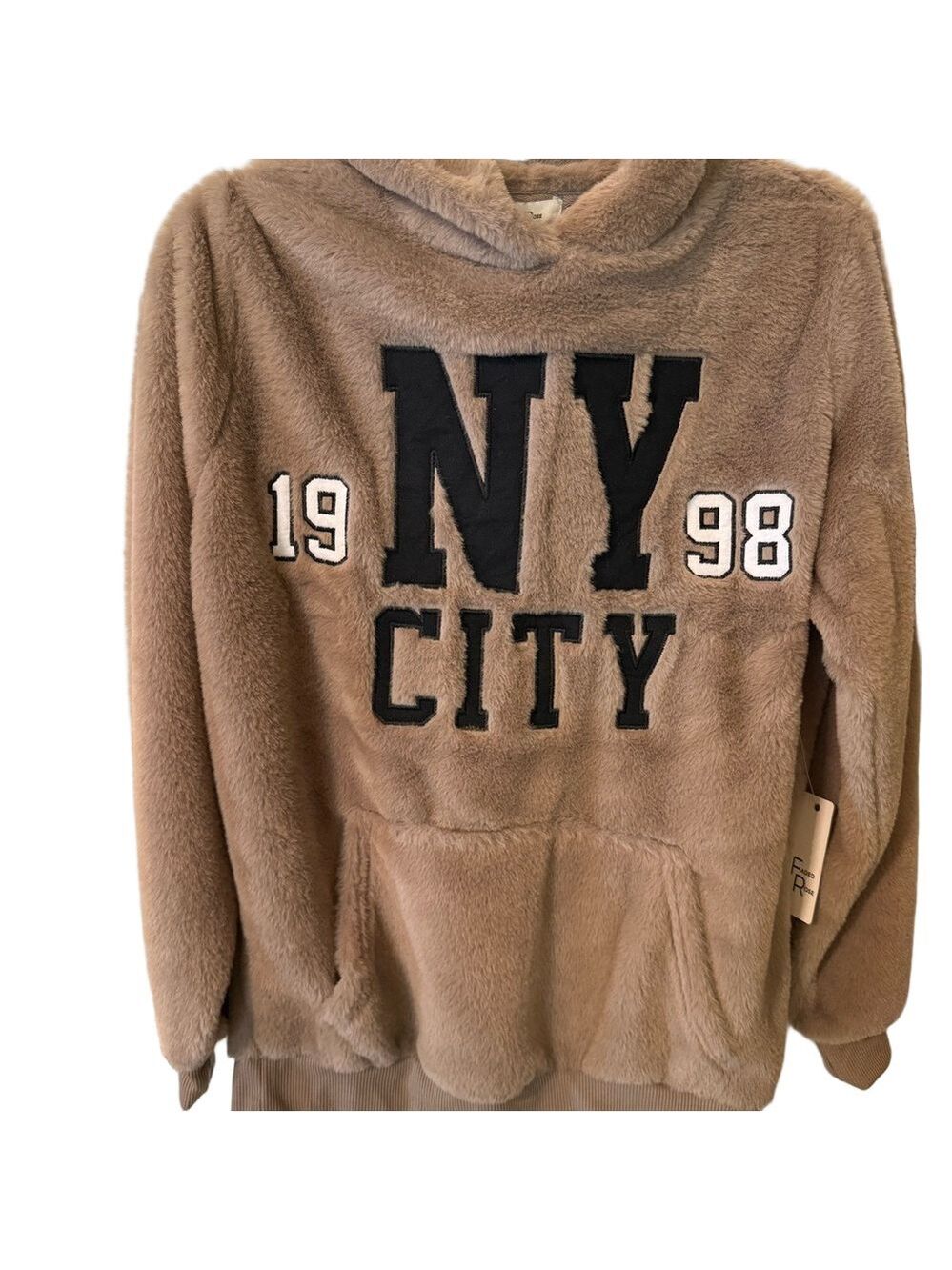 Tan Collegiate Style Hoodie Sweatshirt NWT